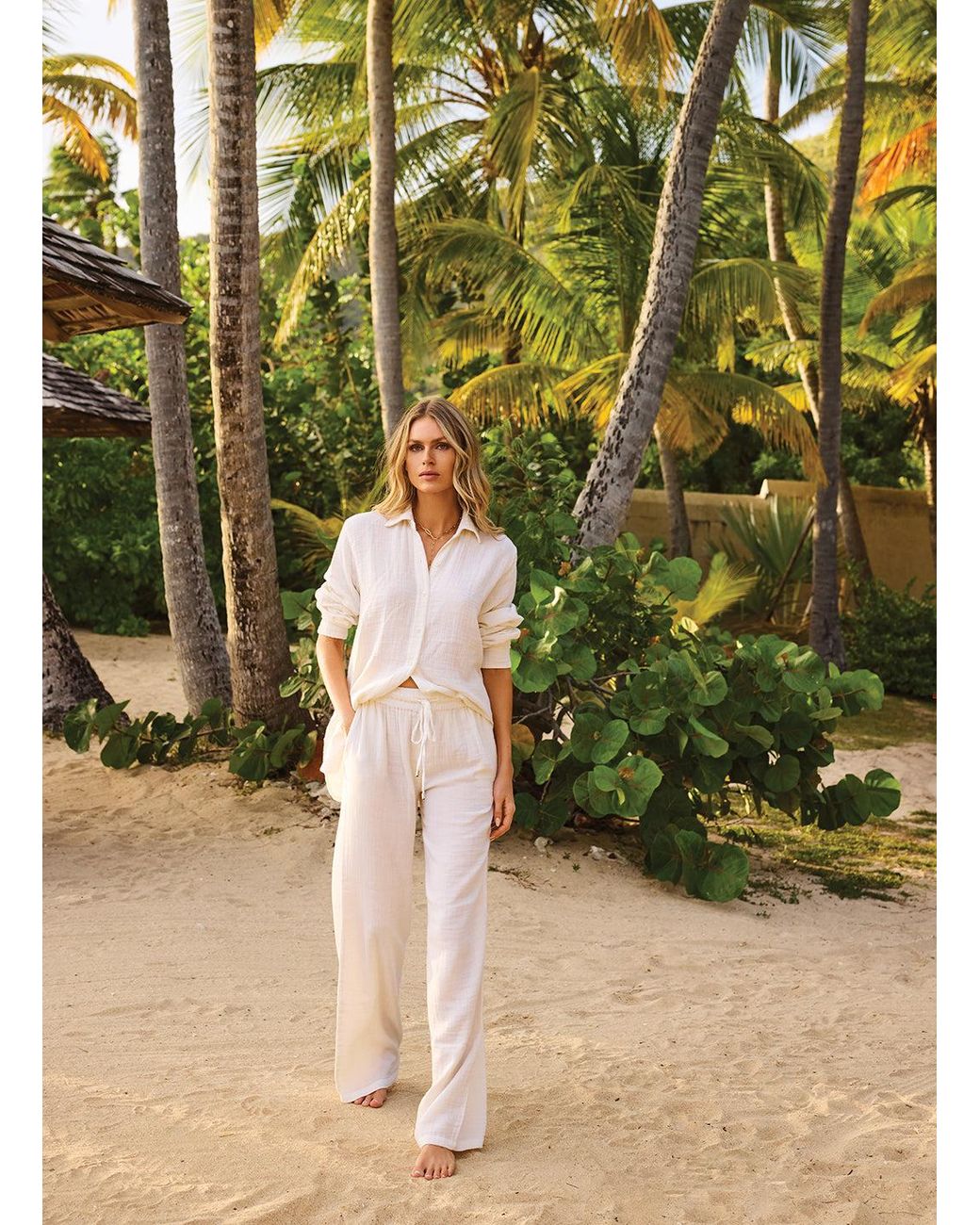 Melissa Odabash White Leona Ivory Shirt