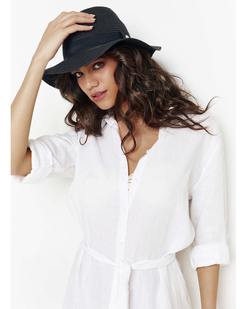 Melissa Odabash Blue Fedora Hat