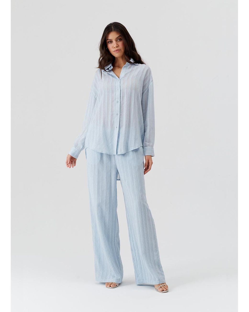 Melissa Odabash Blue Trisha Pale Trousers