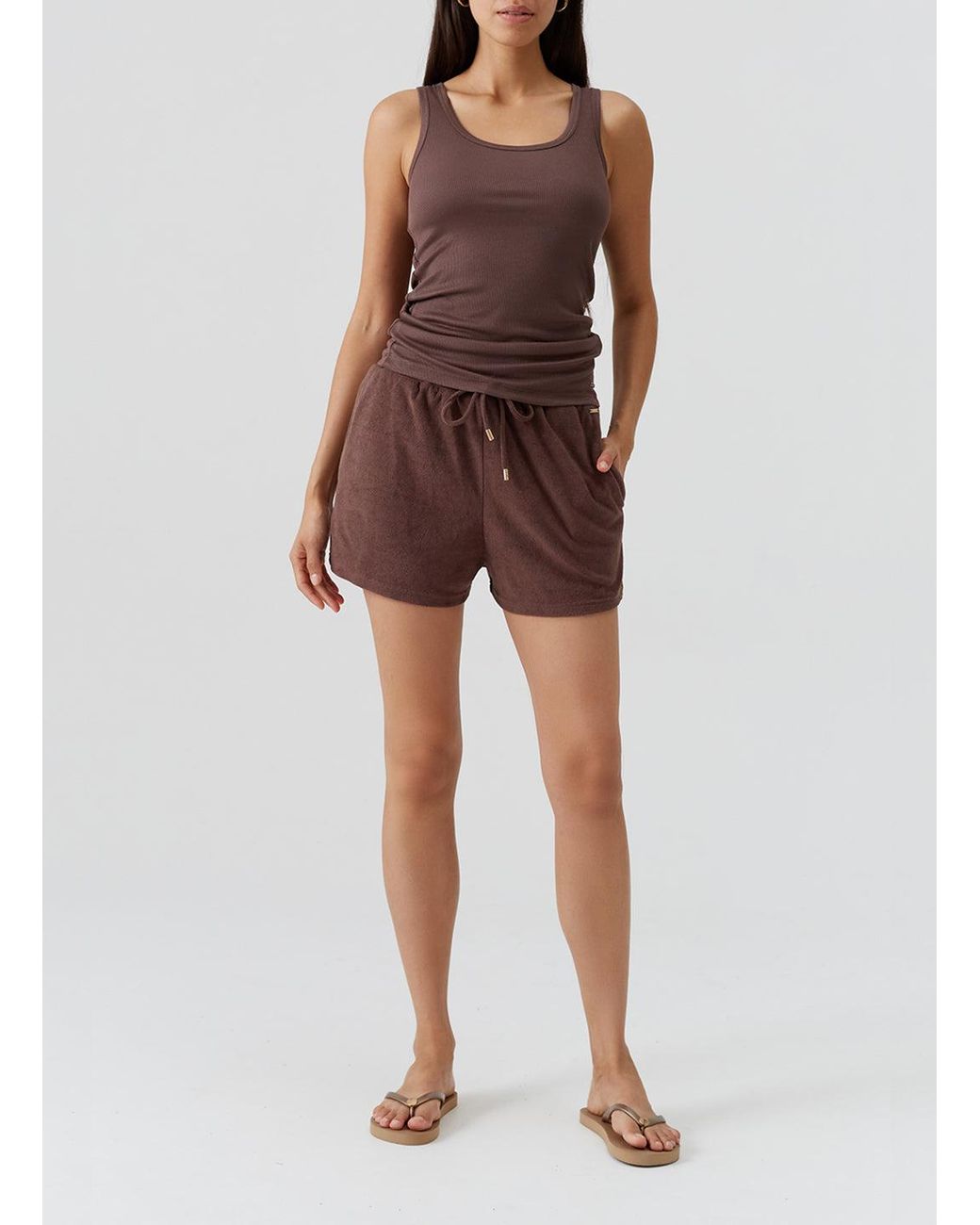 Melissa Odabash Brown Exclusive Cora Dark Vest