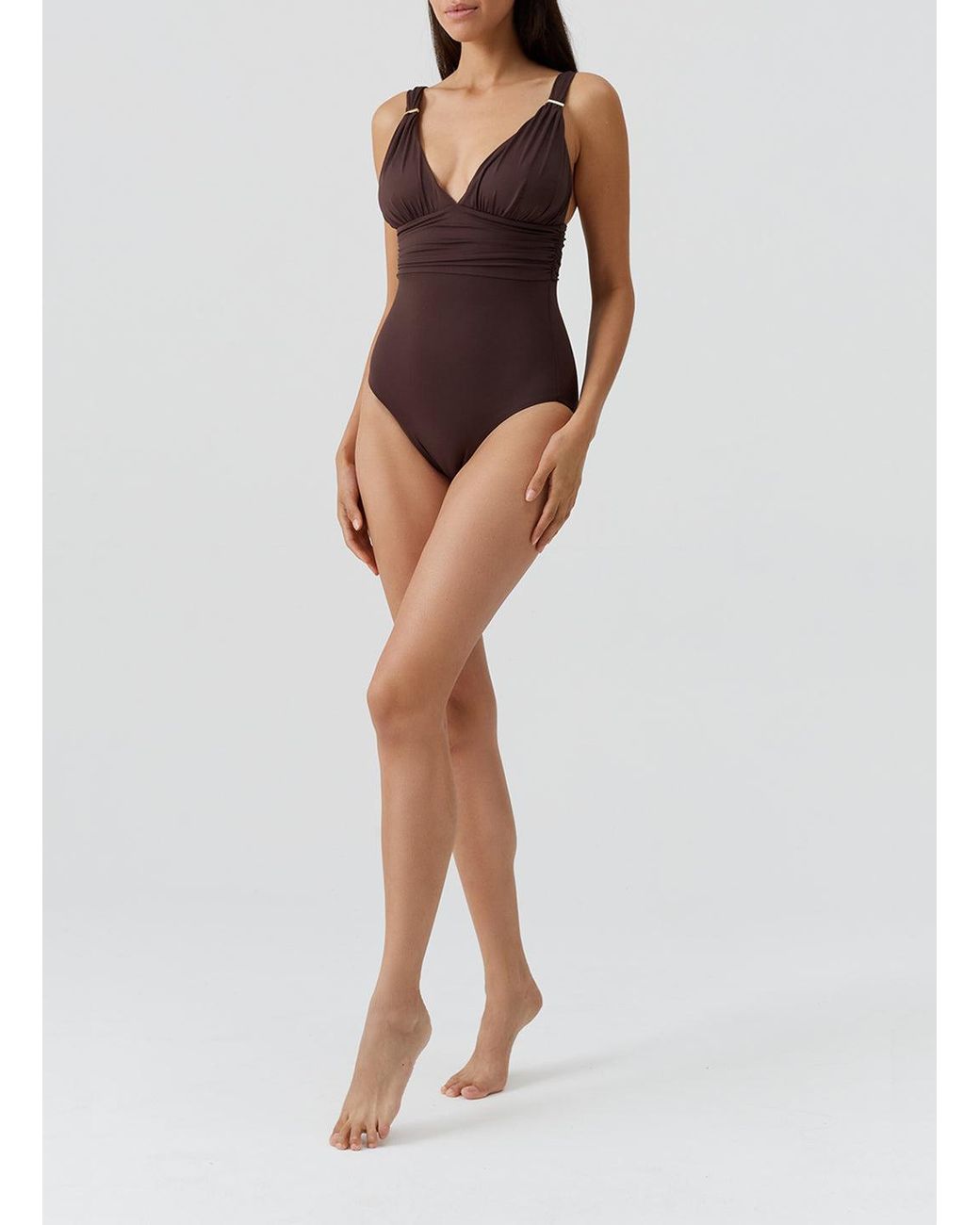 Melissa Odabash Brown Panarea Swimsuit