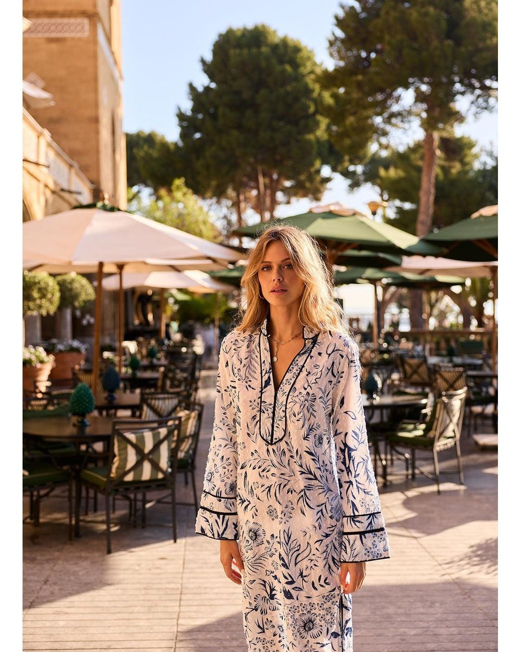 Melissa Odabash Blue Monica Kaftan