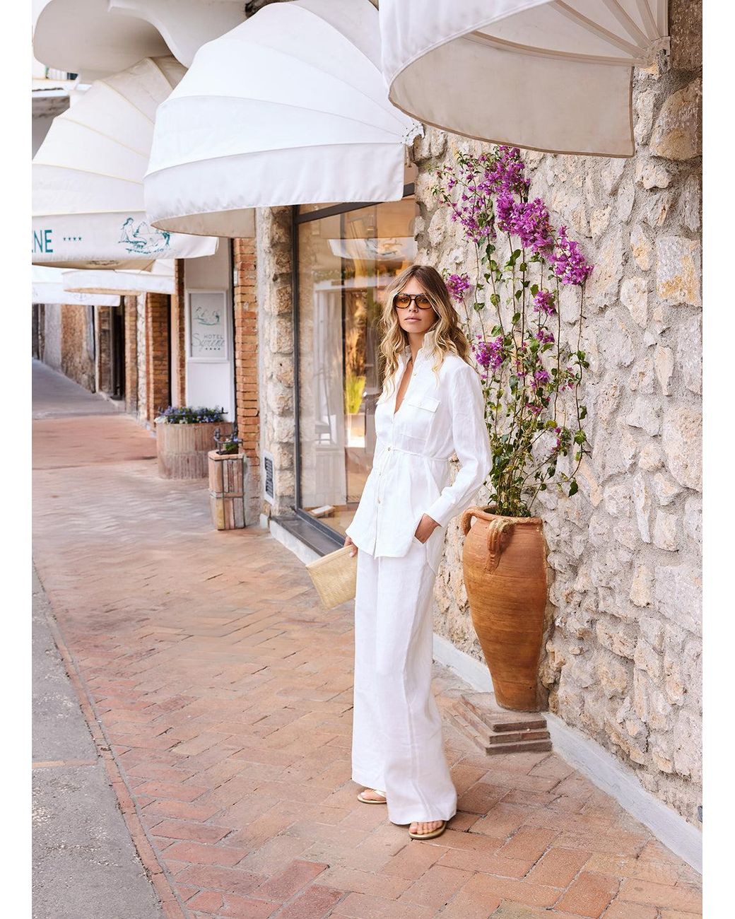 Melissa Odabash White Serena Trousers