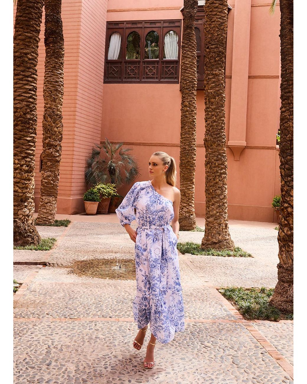 Melissa Odabash Blue Autumn Coastal Dress