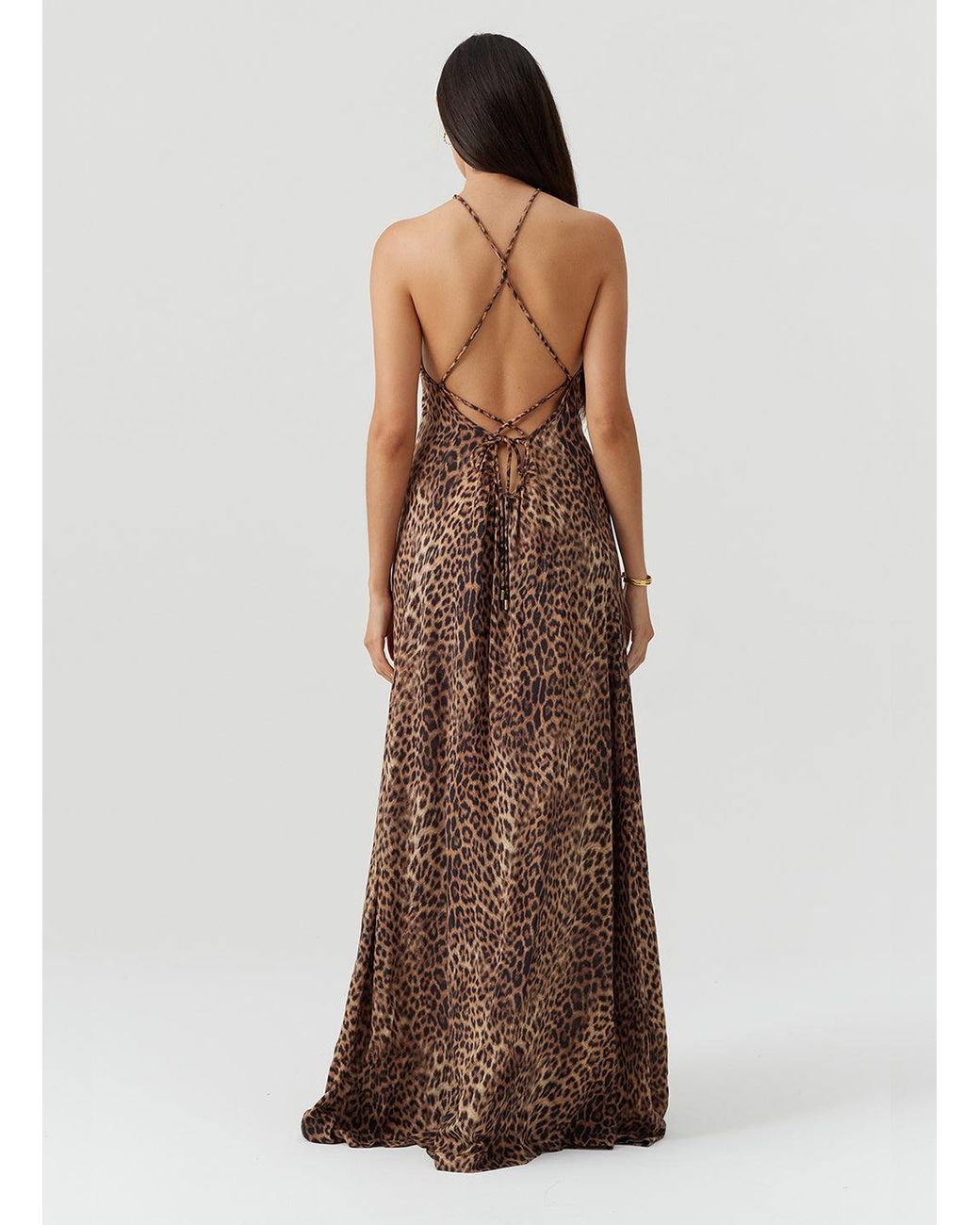 Melissa Odabash Natural Sage Cheetah Dress