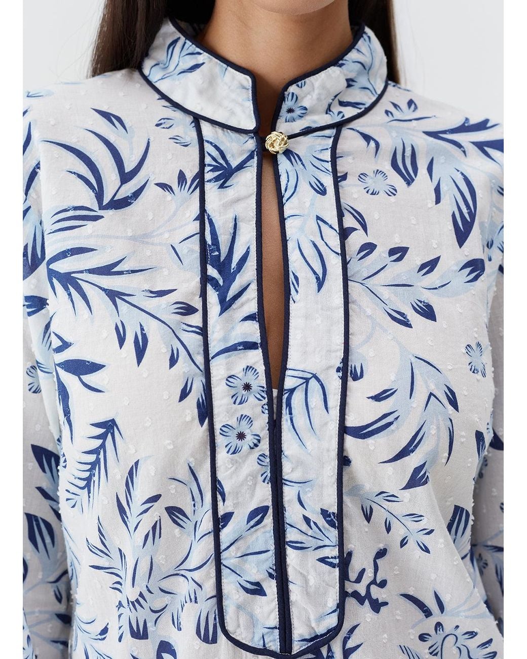 Melissa Odabash Blue Monica Kaftan