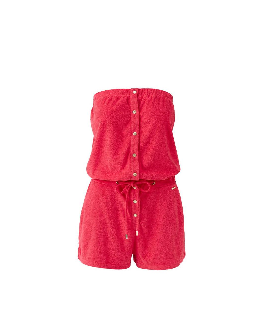 Melissa Odabash Red Venus Playsuit