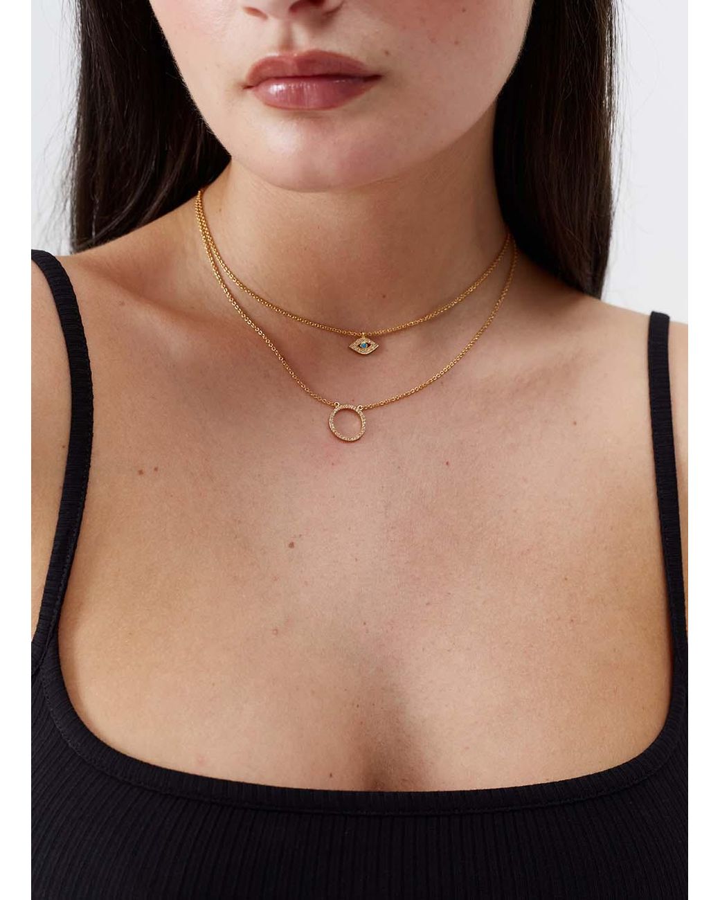 Melissa Odabash Metallic Eye Pendant