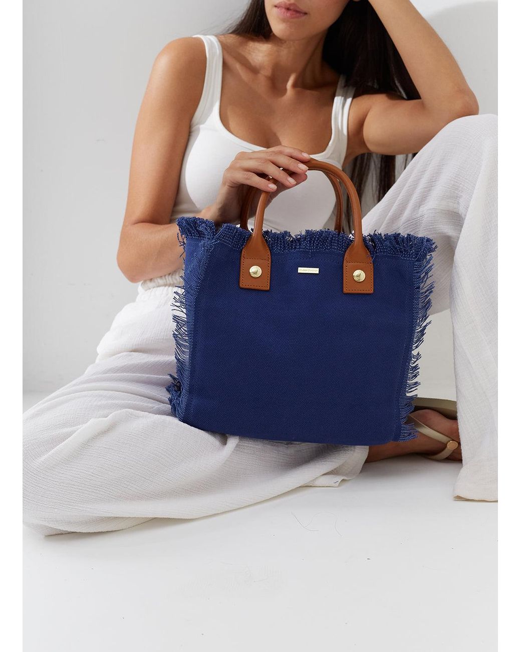 Melissa Odabash Blue Porto Cervo Bag