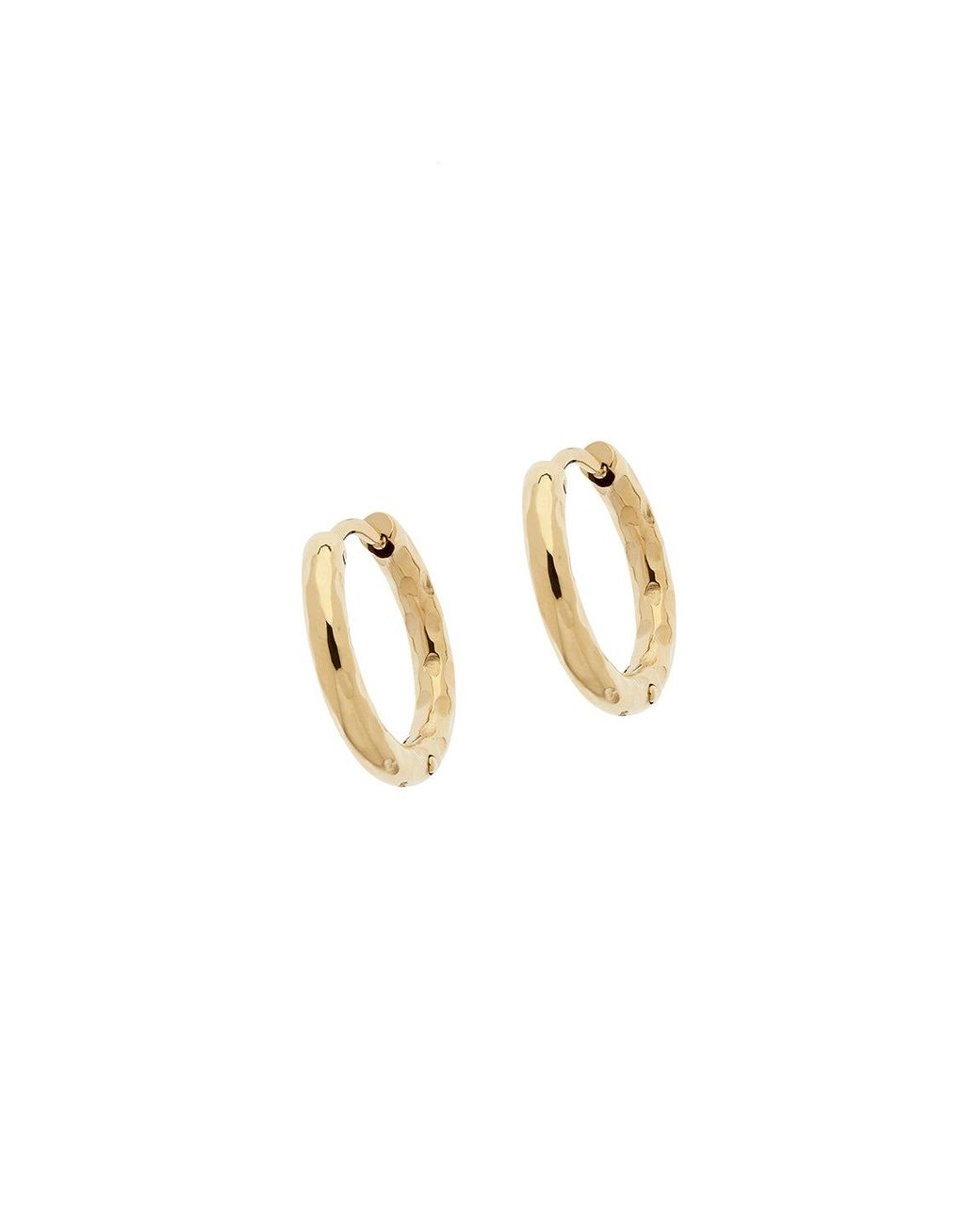 Melissa Odabash White Texture Huggy Hoop Earrings