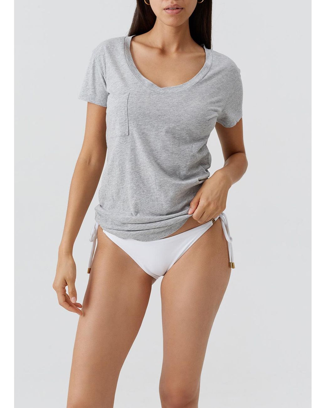 Melissa Odabash Gray Exclusive Hadley T-Shirt