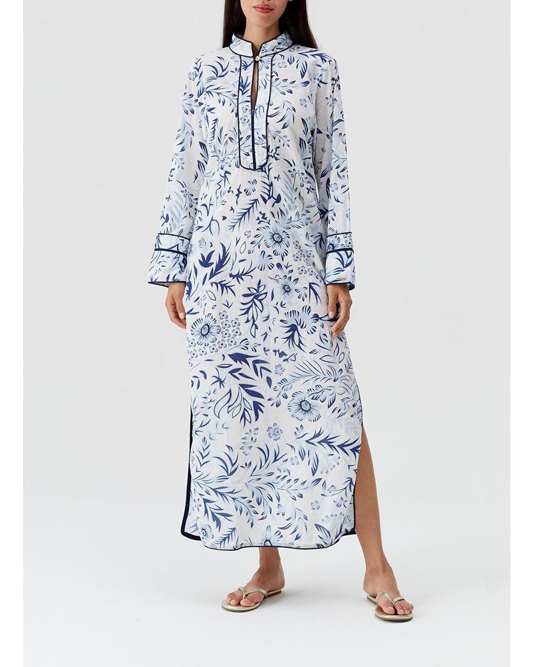 Melissa Odabash Blue Monica Kaftan