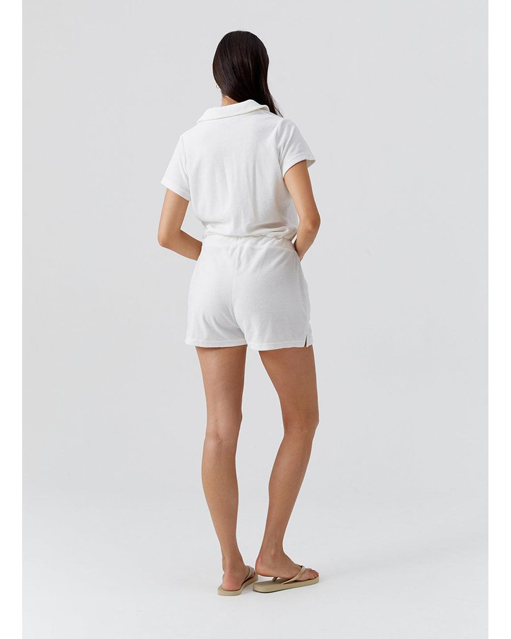 Melissa Odabash White Cheryl Playsuit
