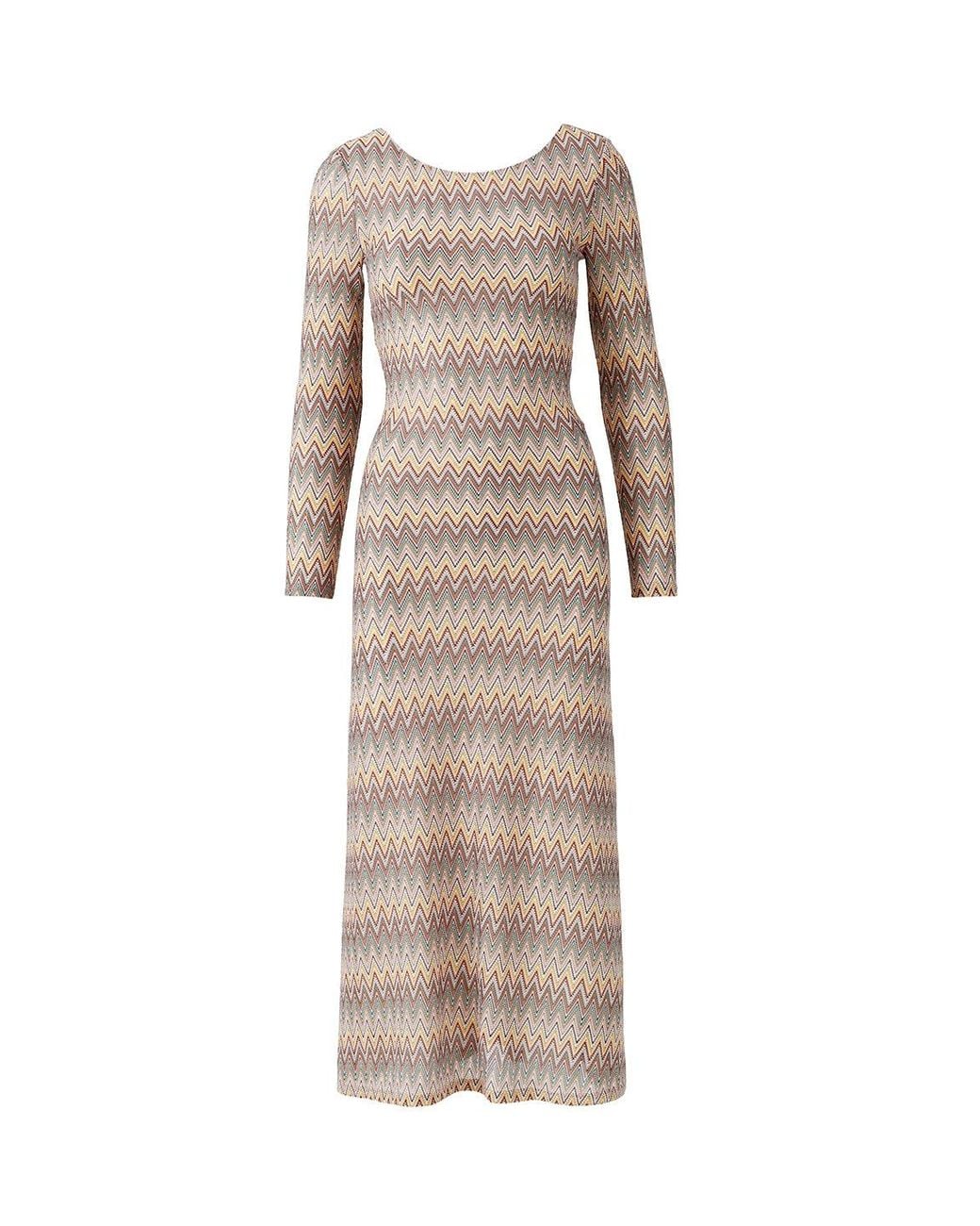 Melissa Odabash Natural Lily Zigzag Dress