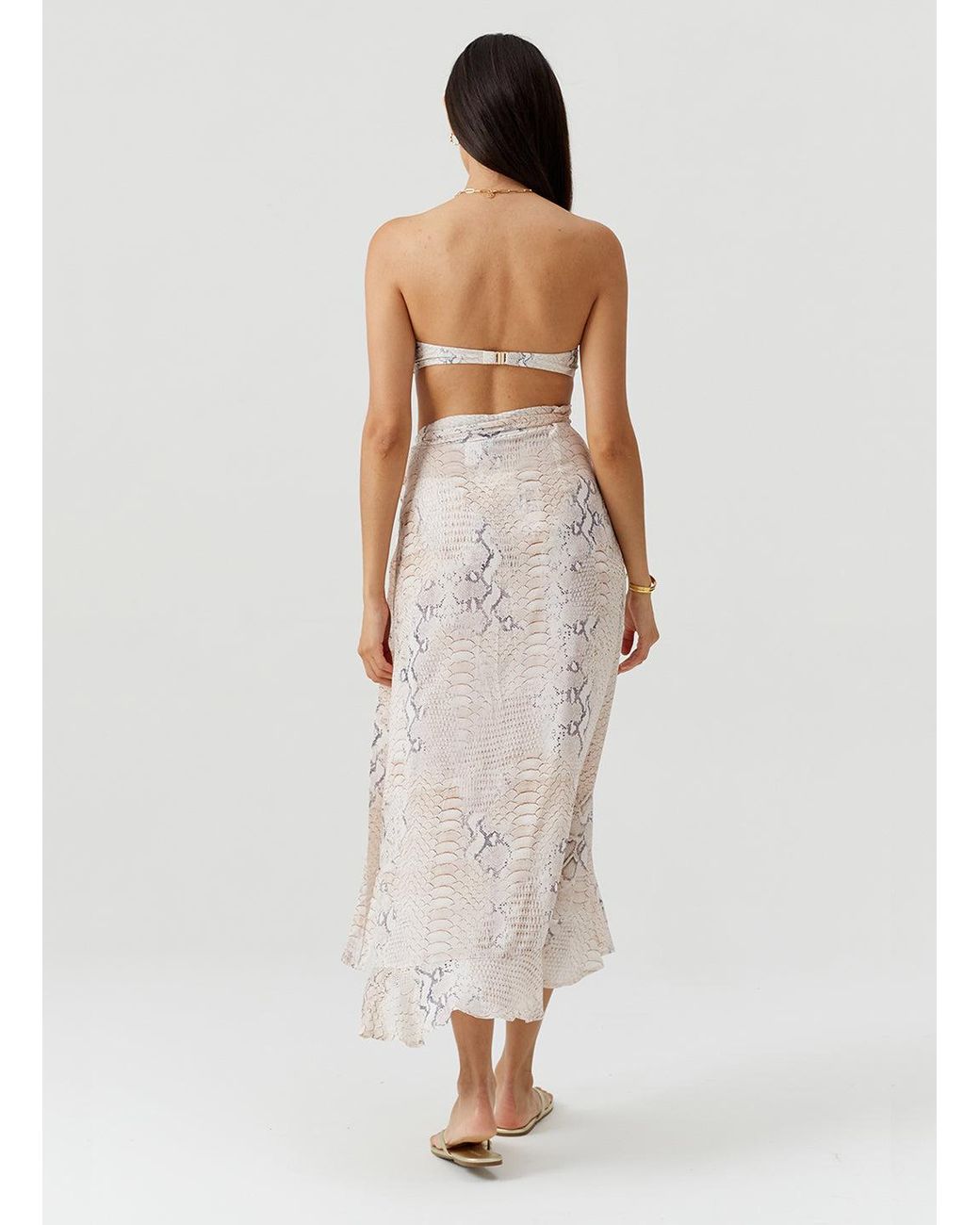 Melissa Odabash White Danni Lizard Skirt