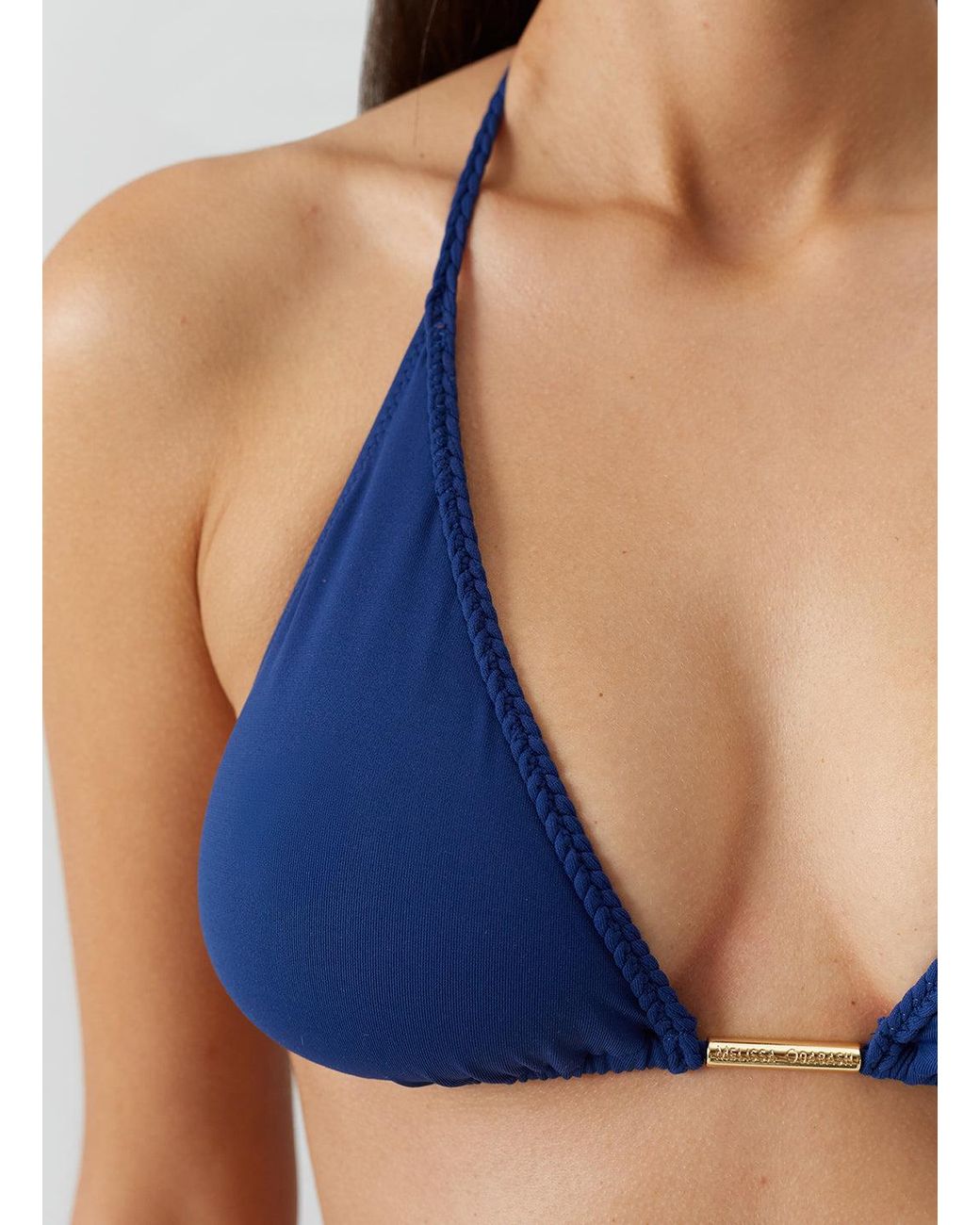 Melissa Odabash Blue Tasmania Marine Bikini Top
