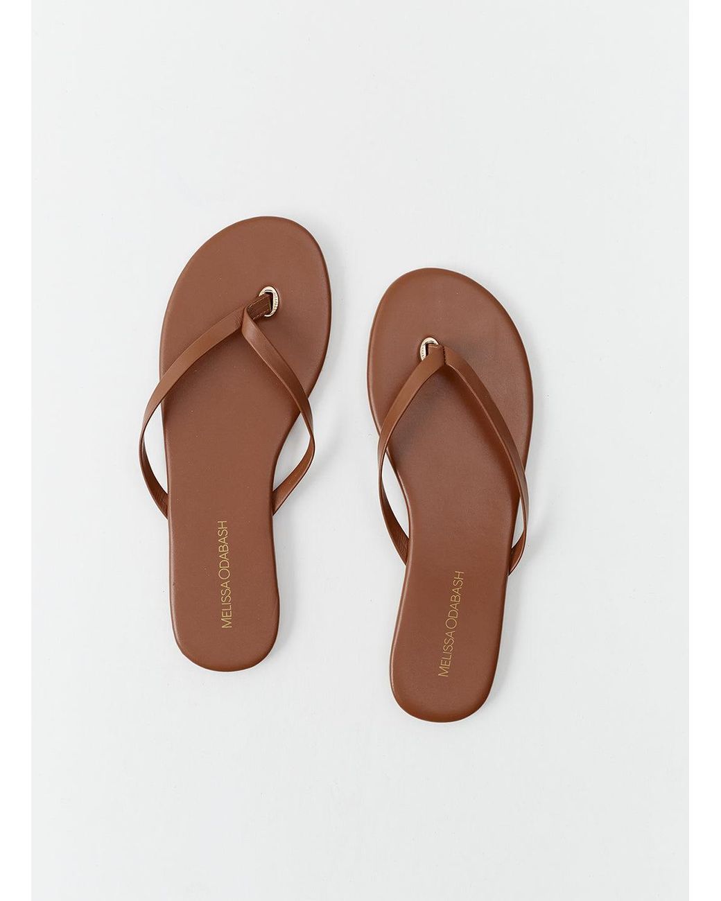 Melissa Odabash White Leather Flip Flop