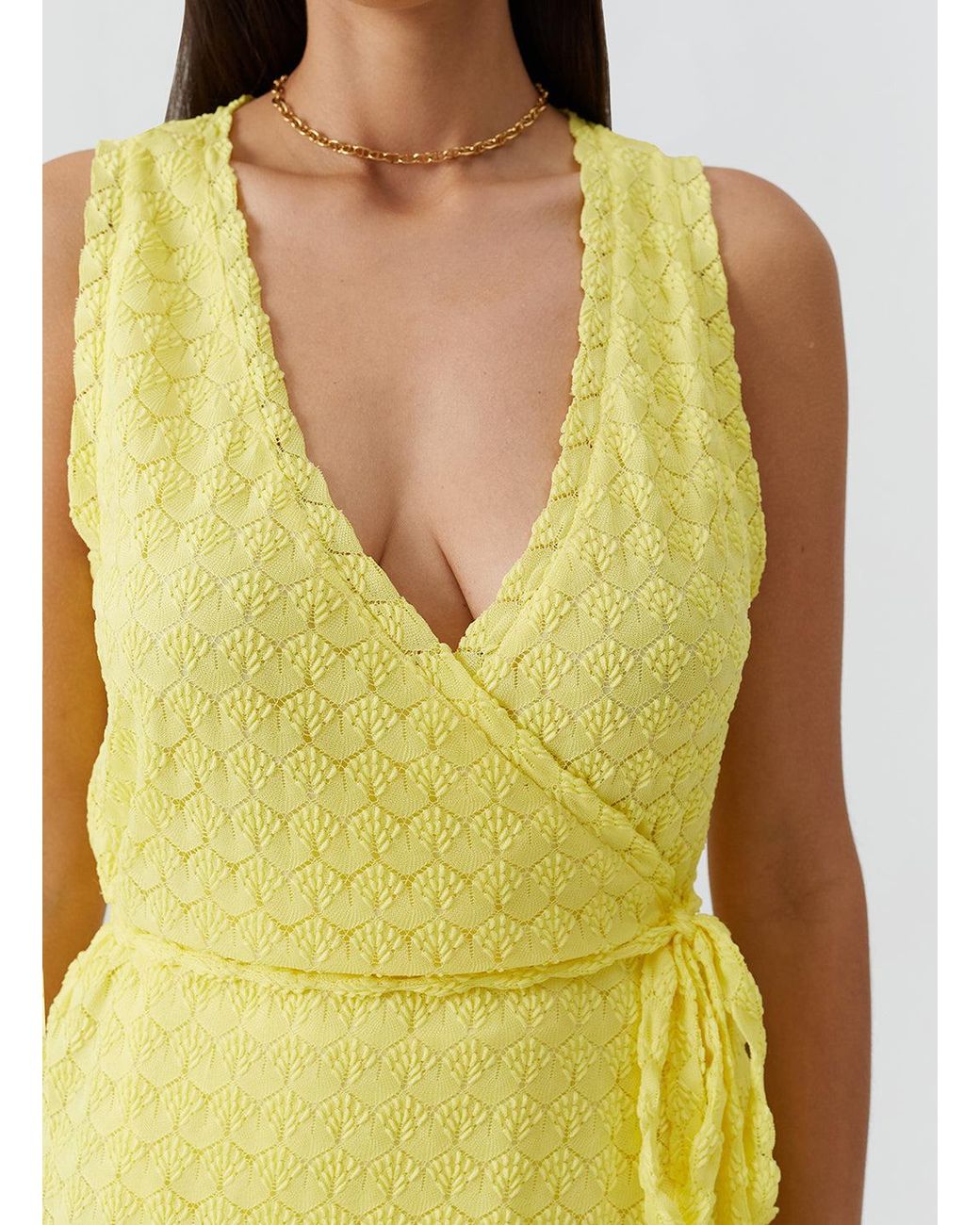 Melissa Odabash Yellow Zima Dress