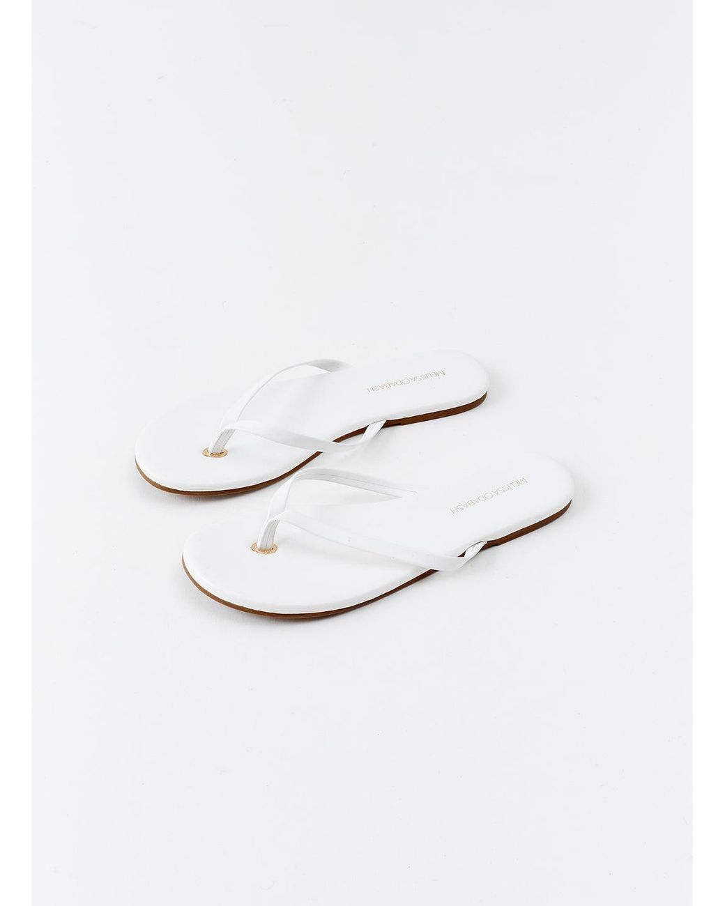 Melissa Odabash White Leather Flip Flop