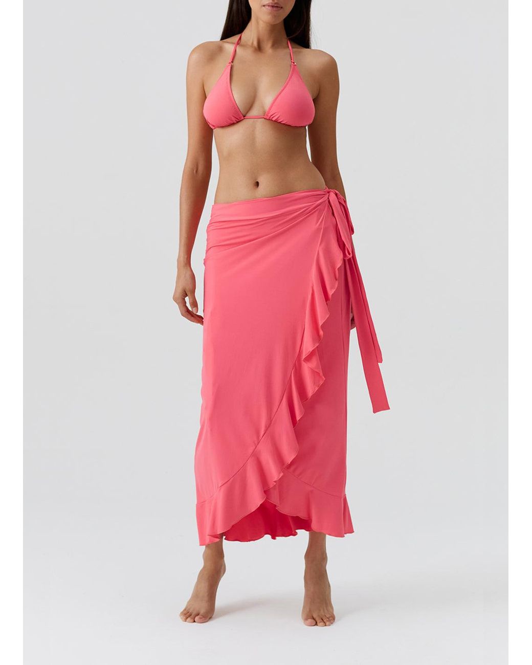 Melissa Odabash Pink Cassidy Coral Skirt