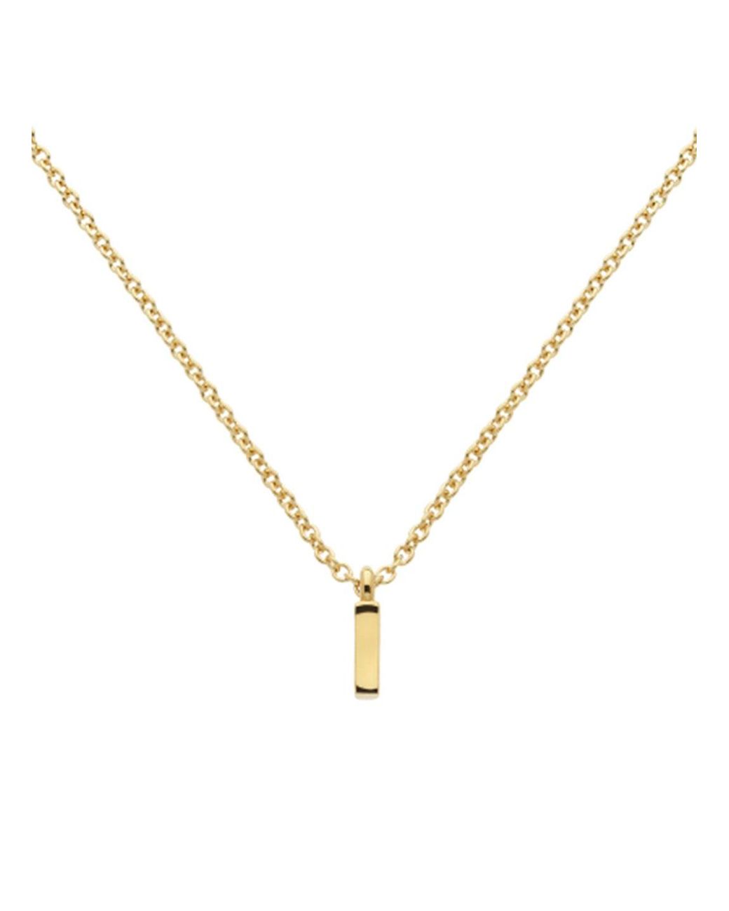 Melissa Odabash Metallic Letter 'L' Pendant Necklace