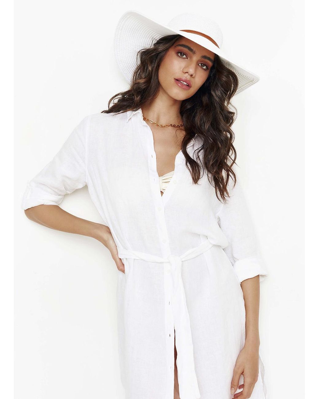 Melissa Odabash White Jemima Hat