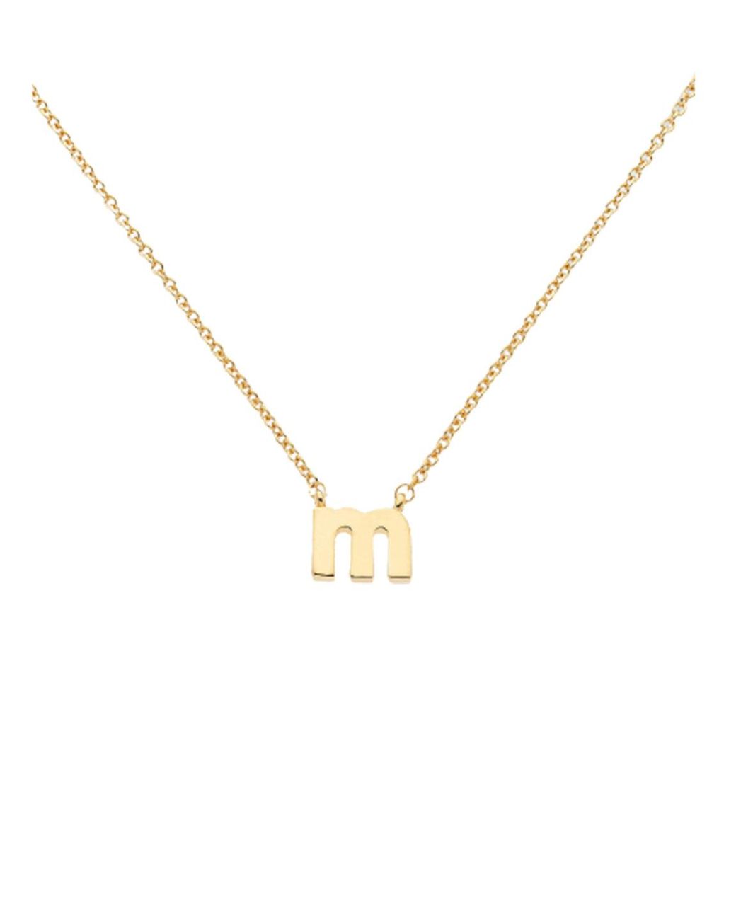 Melissa Odabash Metallic Letter 'M' Pendant Necklace