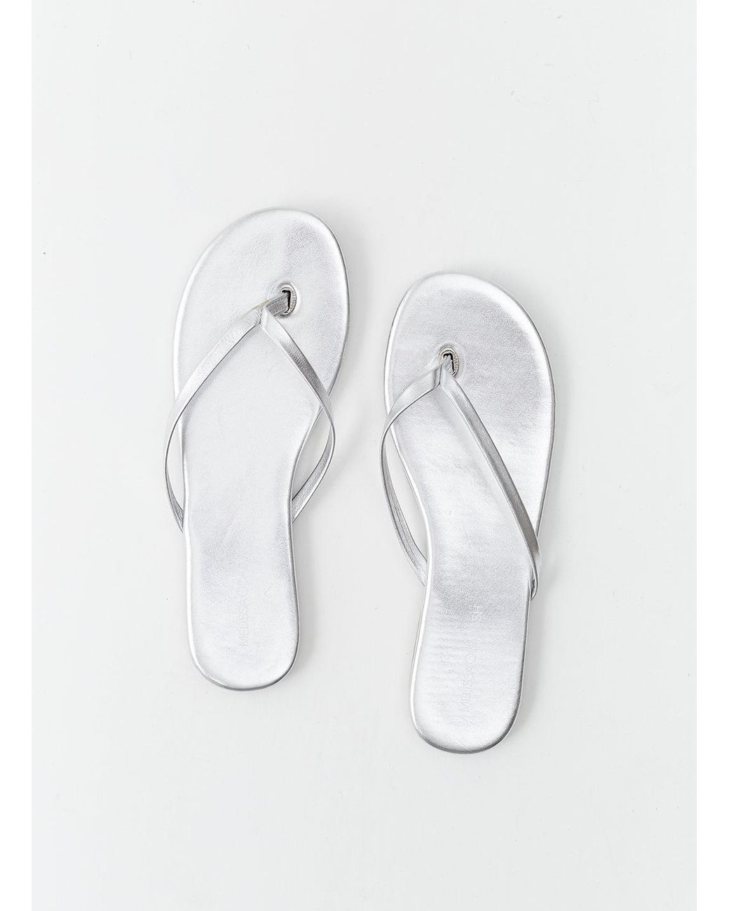 Melissa Odabash White Leather Flip Flop