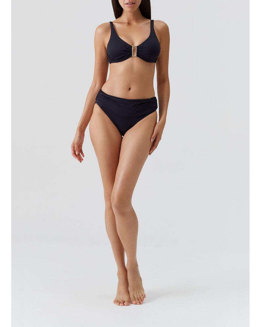 Melissa Odabash Black Bel Air Bikini Top