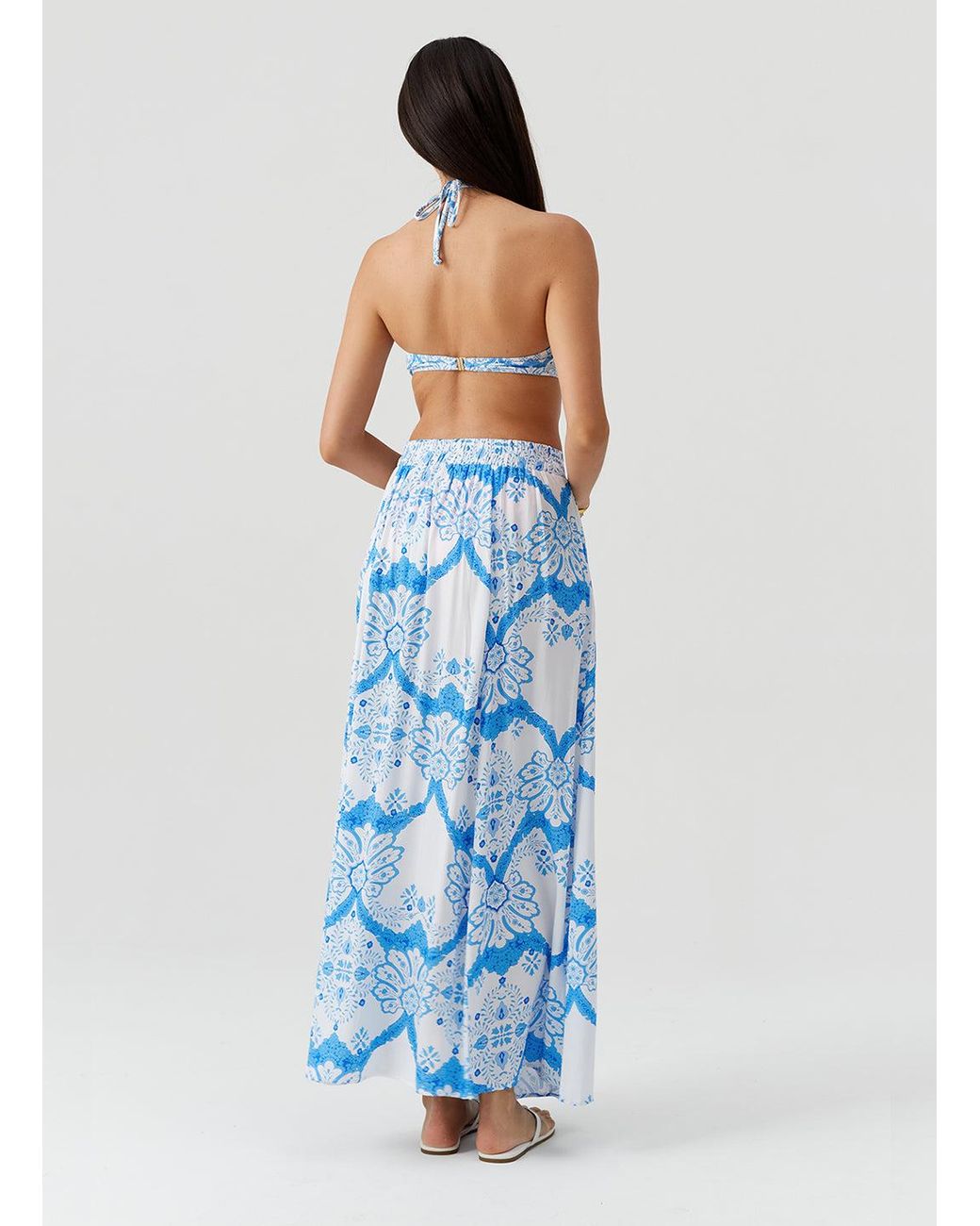 Melissa Odabash Blue Shiloh Florian Skirt