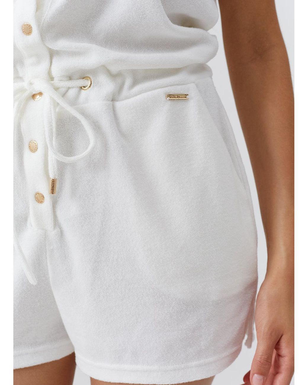 Melissa Odabash White Cheryl Playsuit