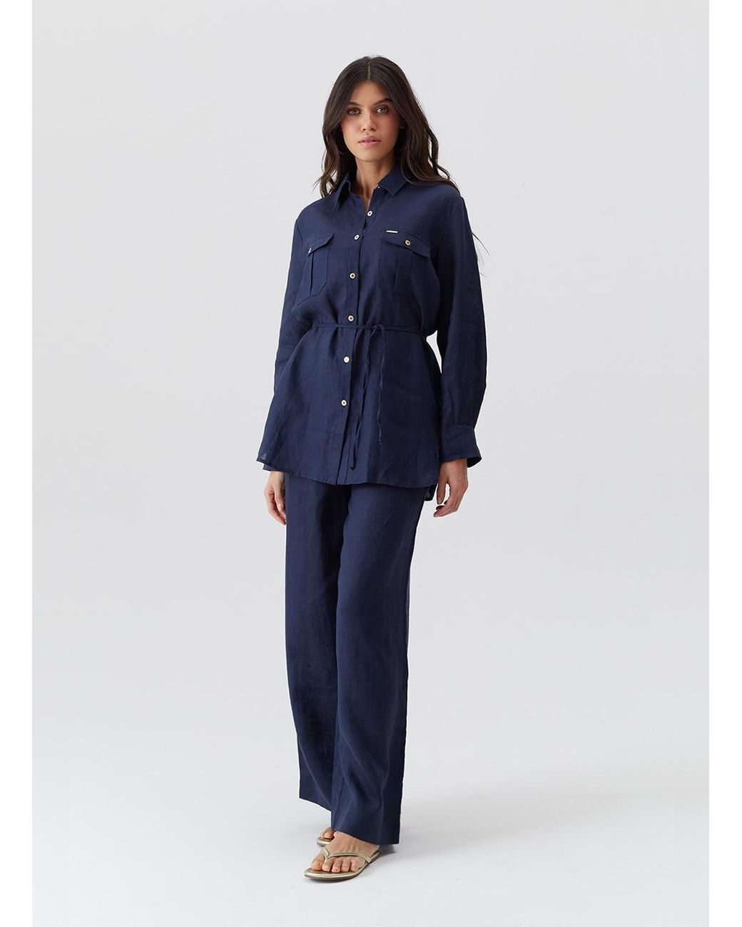 Melissa Odabash Blue Serena Trousers