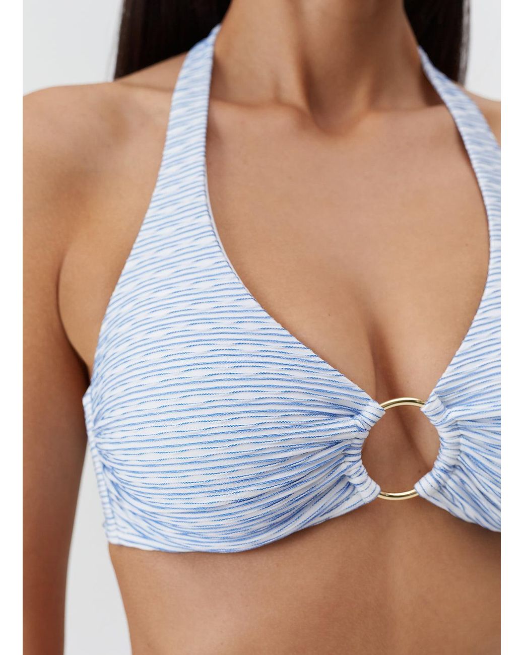 Melissa Odabash Blue Brussels Bikini Top