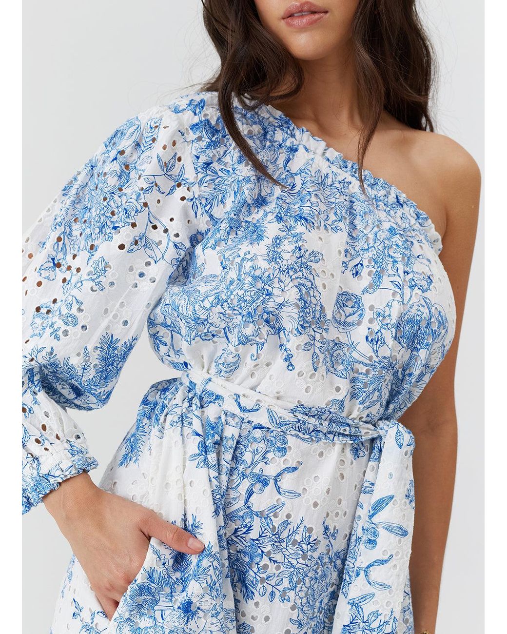 Melissa Odabash Blue Autumn Coastal Dress