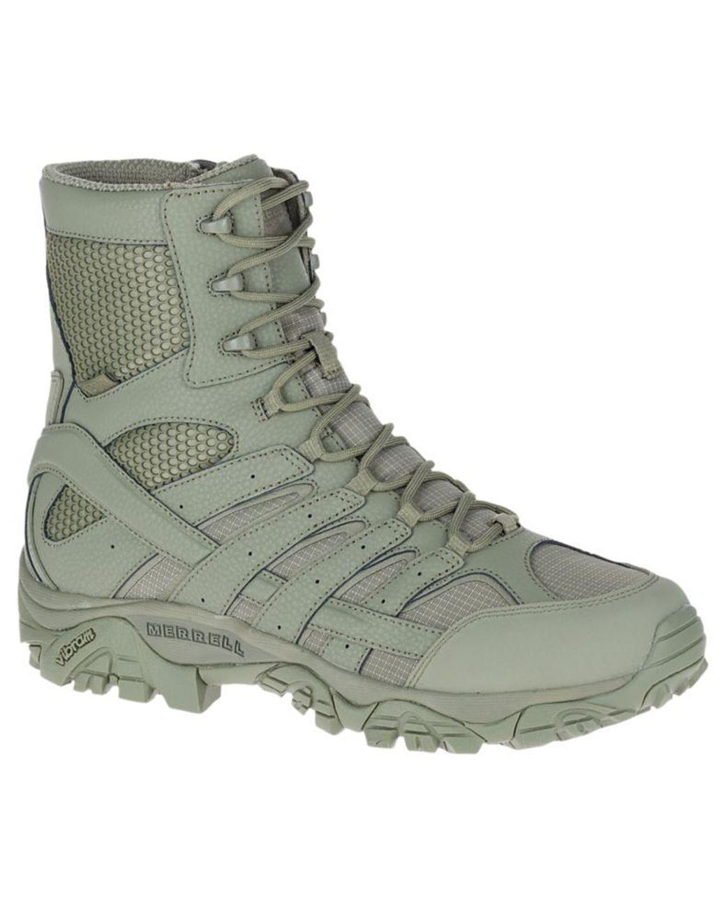 Merrell Moab 2 8" Tactical Waterproof Boot Wide Width in Green for Men