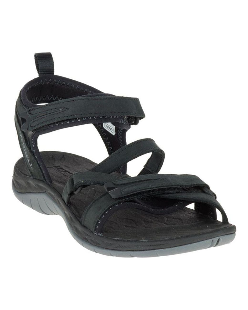 Merrell Siren Strap Q2 Waterproof Leather Walking Sandals in Black | Lyst