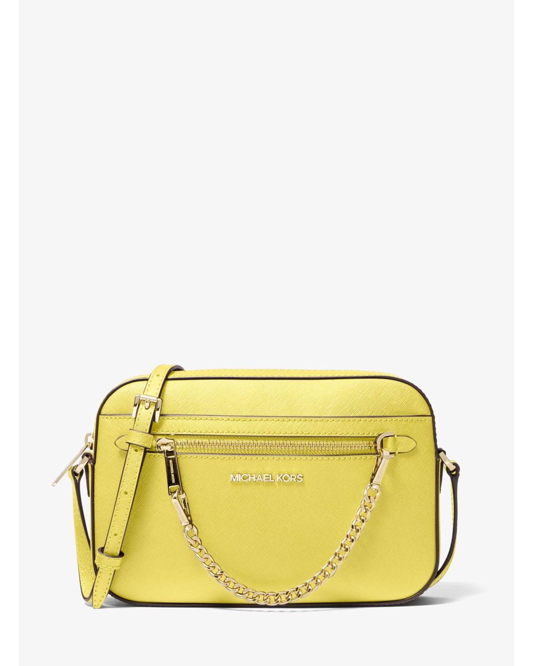 michael michael kors jet set large saffiano leather crossbody bolsa