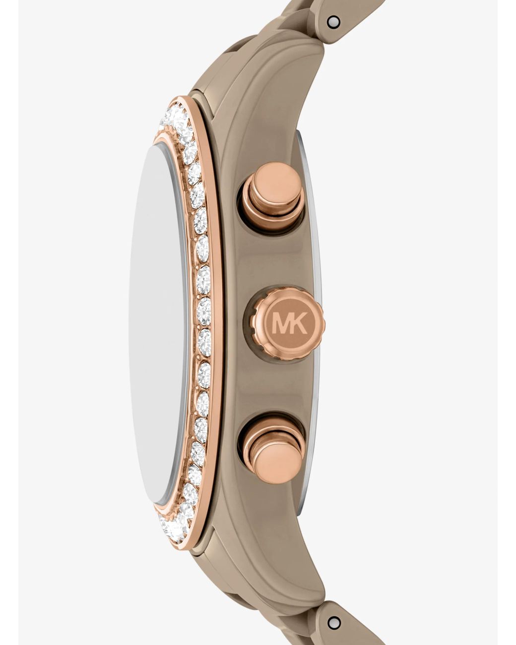 Michael Kors Natural Mk Lexington Pavé Nude-Tone Watch