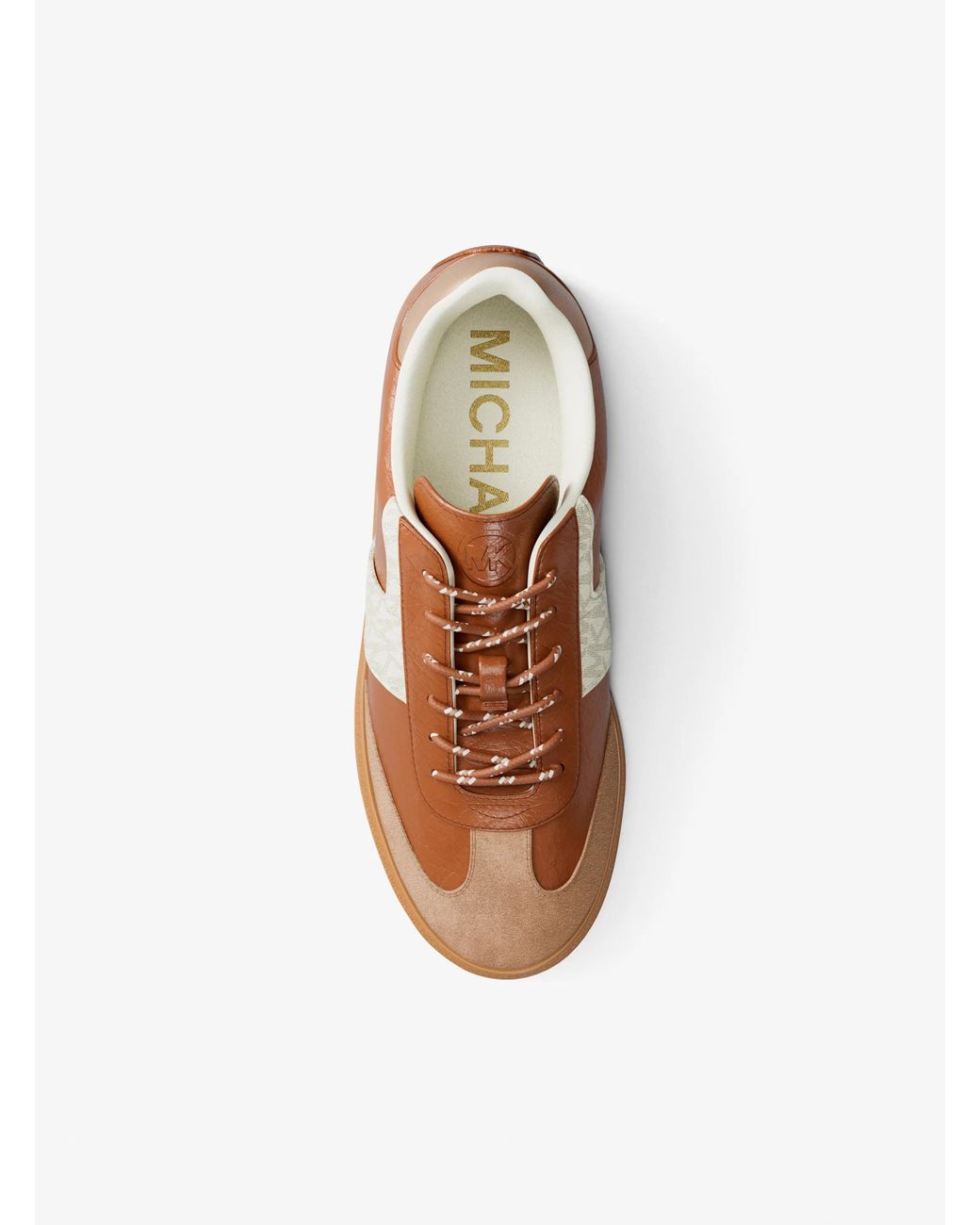 MICHAEL Michael Kors Brown Mk Jovie Leather And Signature Logo Trainers