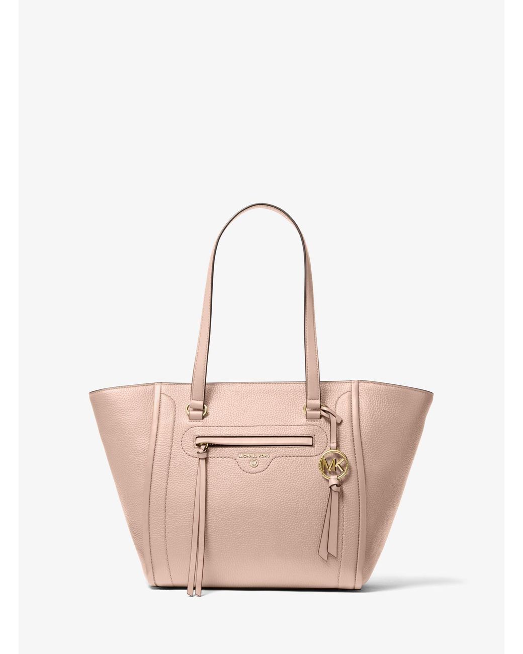 carine large pebbled leather tote bag