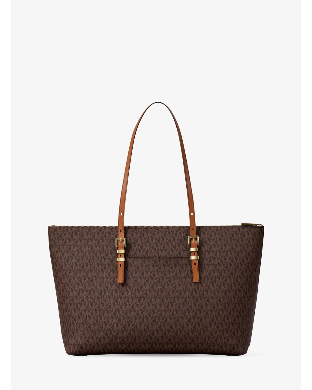 MICHAEL Michael Kors Brown Quinn Large Signature Logo Tote Bag
