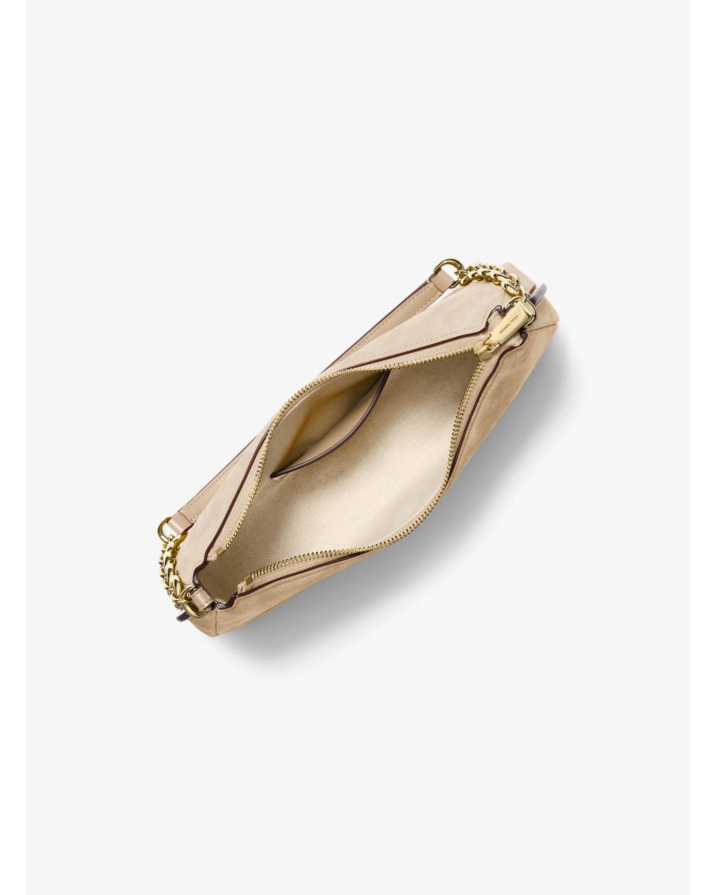 MICHAEL Michael Kors Natural Mk Nolita Medium Nubuck Chain Pochette