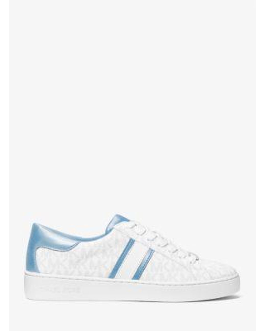 michael michael kors irving python embossed stripe leather sneaker