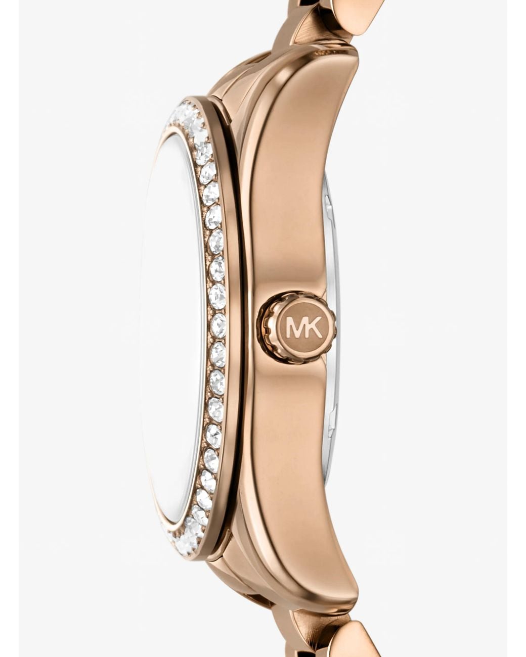 Michael Kors Metallic Mk Mini Lexington Pavé Brushed-Tone Watch