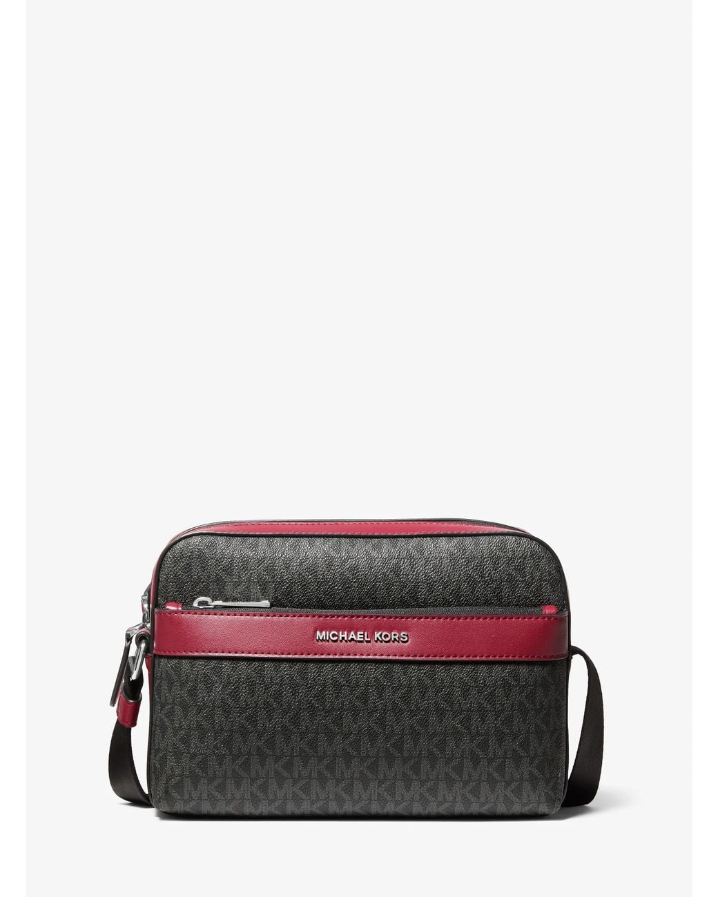 Michael Kors Gray Mk Jet Set Logo Crossbody Bag for men