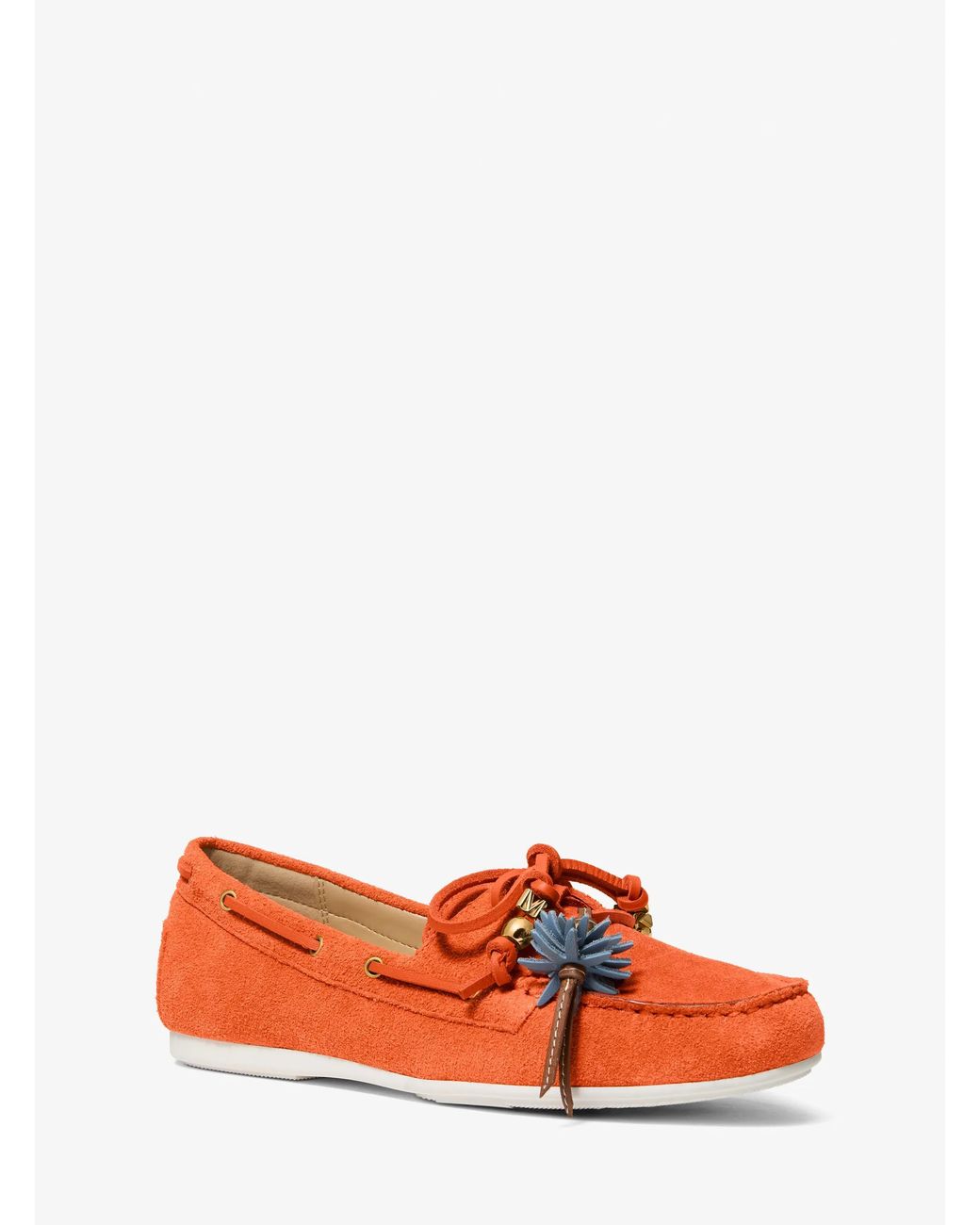 MICHAEL Michael Kors Red Mk Fallon Suede Moccasin