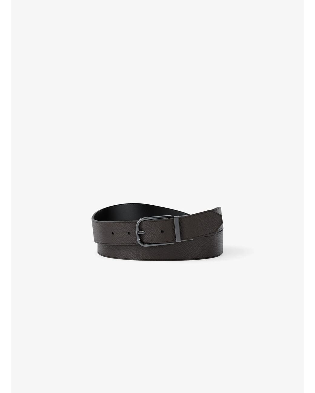 Michael Kors White Michael Kors Reversible Leather Belt for men