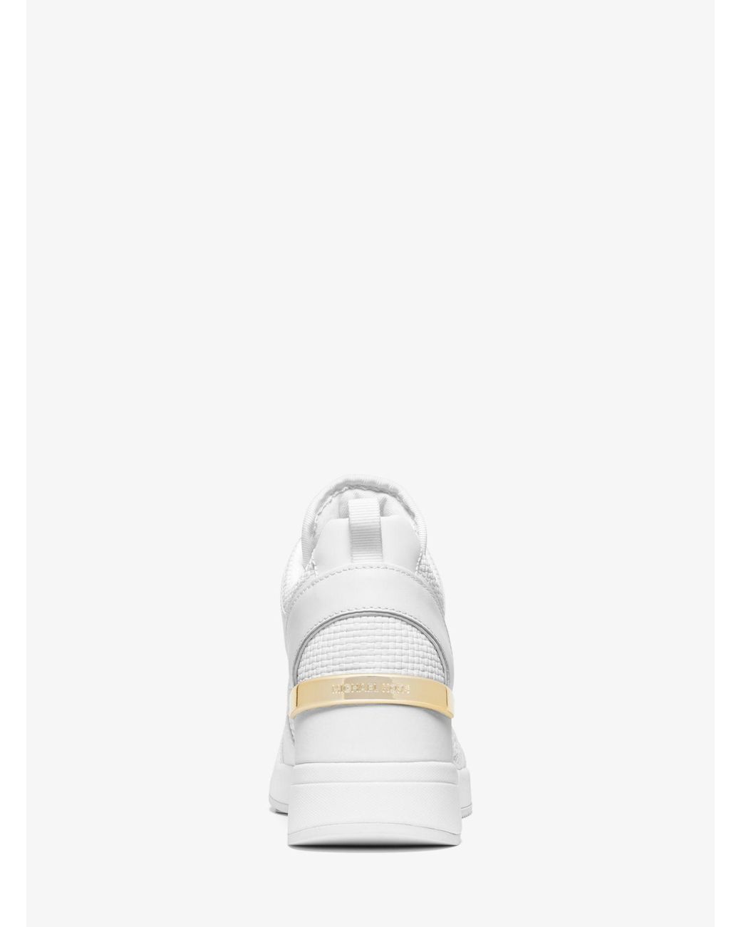 michael kors georgie woven leather trainer