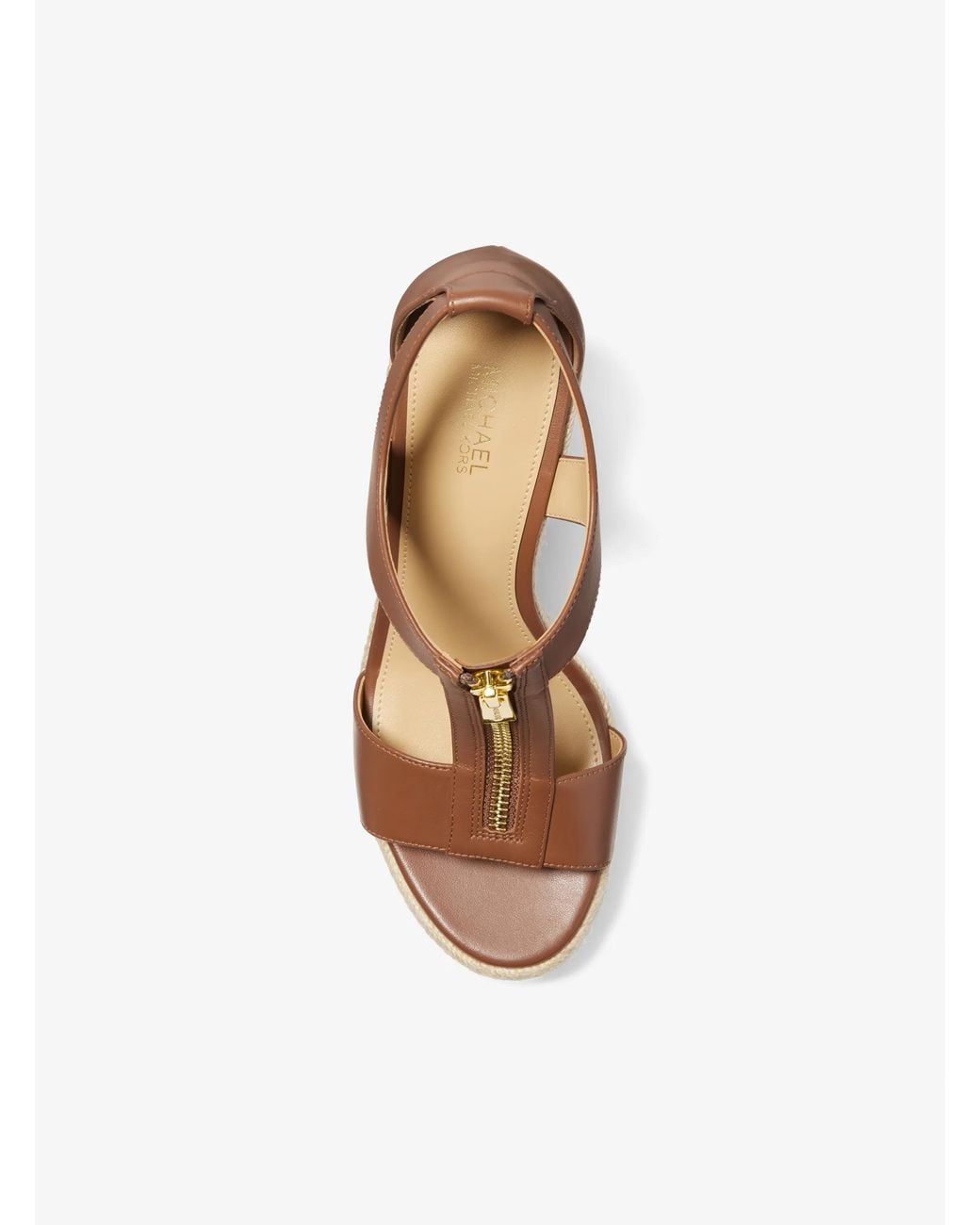 MICHAEL Michael Kors Natural Mk Berkley Leather Wedge Sandal