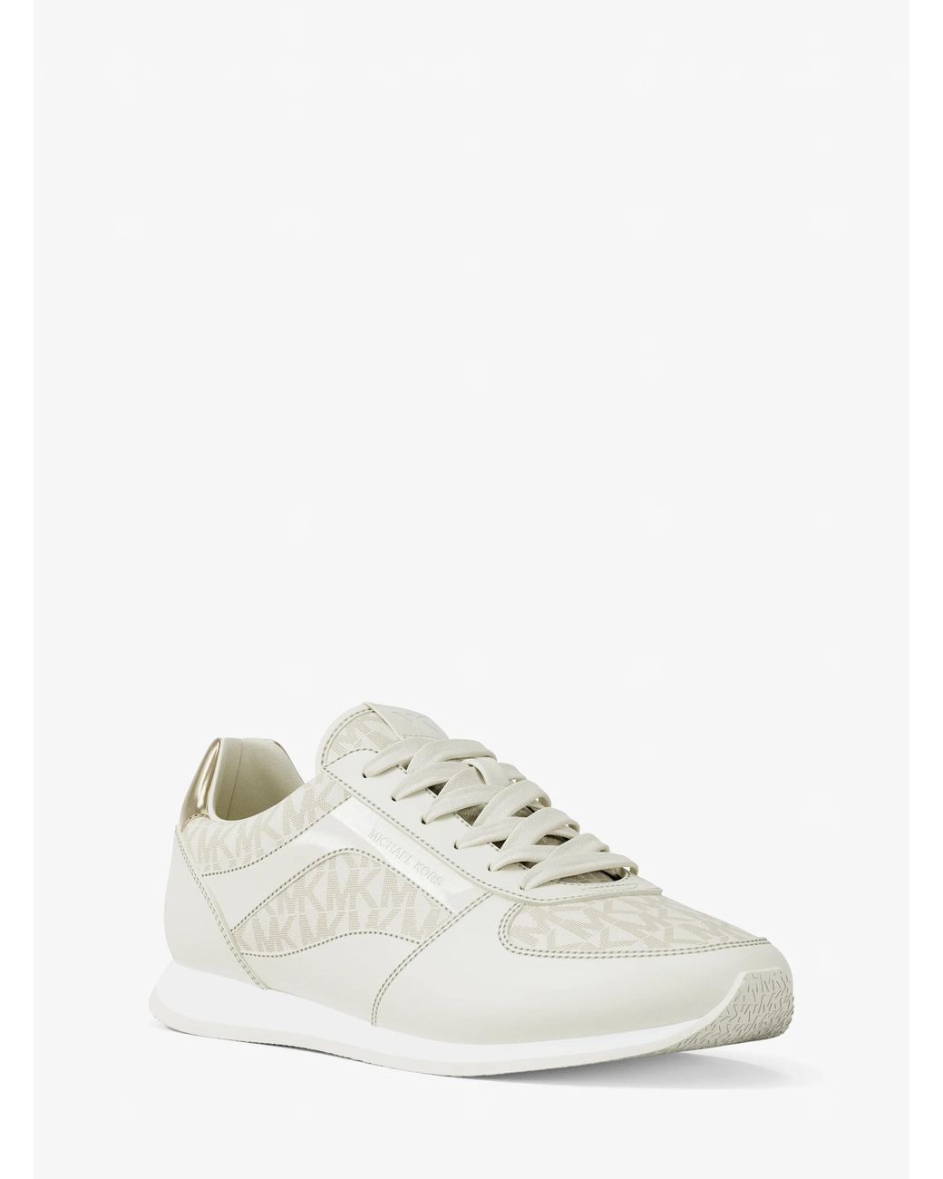MICHAEL Michael Kors White Mk Cindy Smooth And Signature Logo Trainers